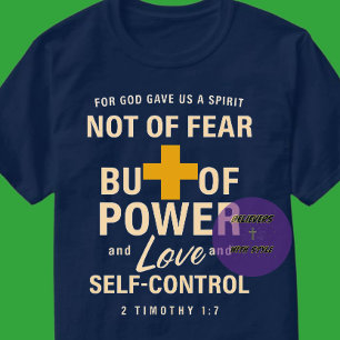 Camiseta 2 Timothy 1:7 - Cristão