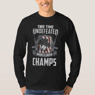 Camiseta 2 Vezes Campeões Mundiais de Guerra Invictos Patri