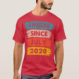 Camiseta 2 Years Old Birthday Awesome Since July 2020 2nd B