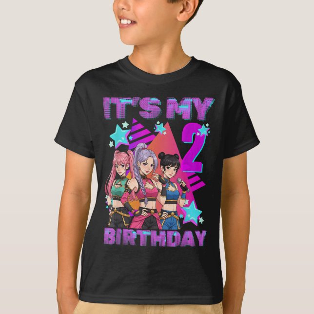 Camiseta 2 Years Old Birthday K P Kids 2nd Birthday Girls K (Frente)