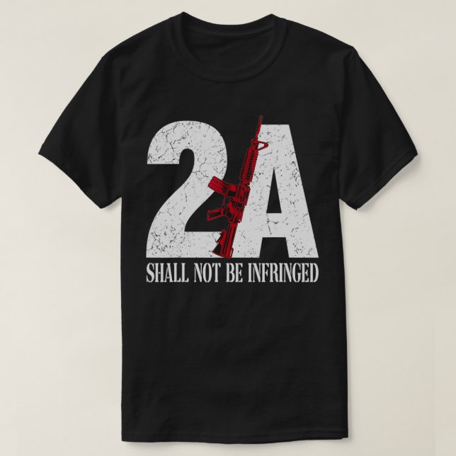 Camiseta 2A AR15 Rifle 2nd Amendment Patriotic Gun Owner  (Frente do Design)