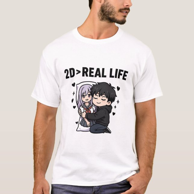 Camiseta 2D > Real Life (Frente)