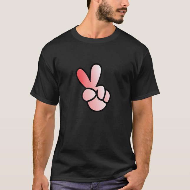Camiseta 2d V Sinal de Paz e Vitória (Frente)
