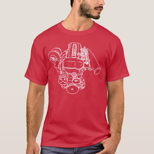 Camiseta 2JZurbo JDM Race Car Engineuning Gifts for Men vin (Frente)