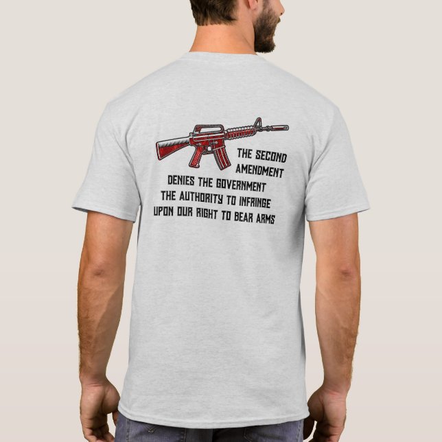 Camiseta 2nd Amendment Denies Gov (Verso)