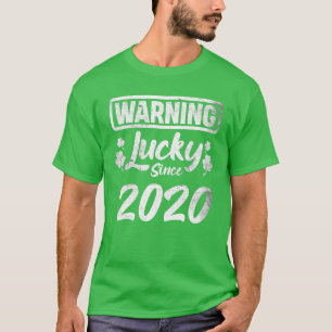 Camiseta 2Nd Birthday St. Patrick's Day Lucky Since 2020 2Y