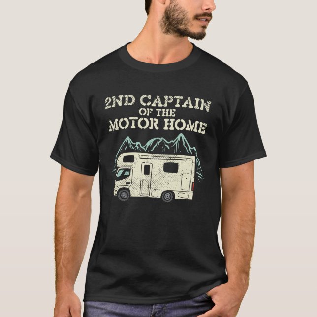 Camiseta 2ND Captain of the Motor Home Camping Van Camper M (Frente)