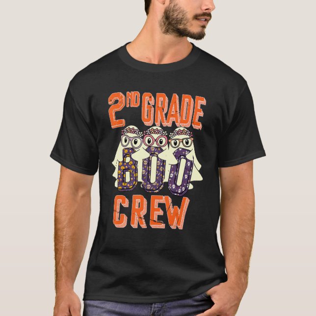 Camiseta 2nd Grade Boo Crew Teacher Student  Halloween Cost (Frente)