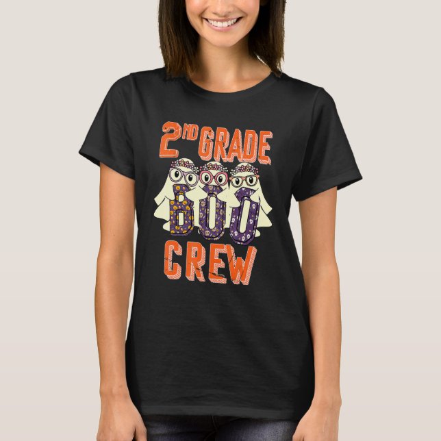 Camiseta 2nd Grade Boo Crew Teacher Student  Halloween Cost (Frente)