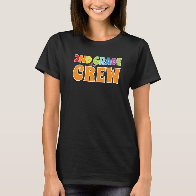 Camiseta 2nd Grade Crew Boys Second Grade 2nd Class School (Frente)