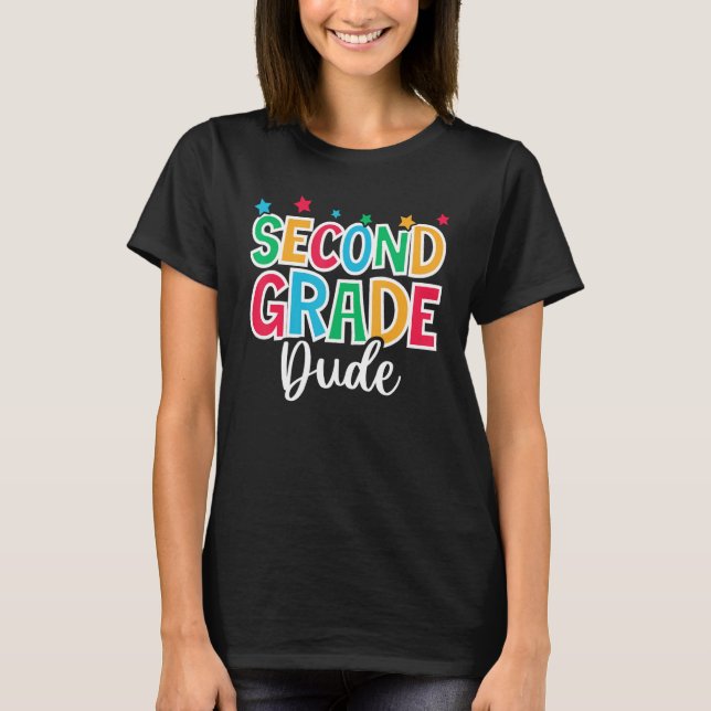 Camiseta 2nd Grade Dude First Day of School Welcome Back to (Frente)