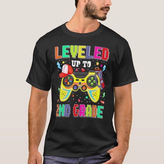 Camiseta 2nd Grade Gamer First Day Second Grade Boys Back T (Frente)