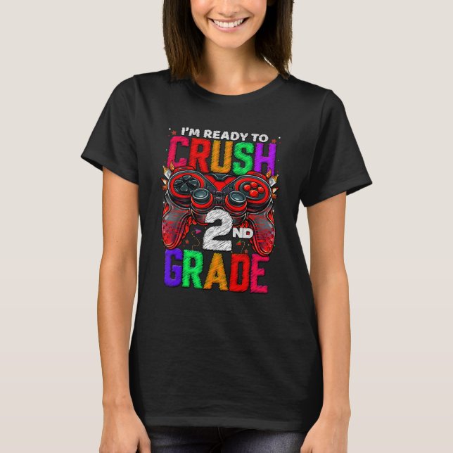 Camiseta 2nd Grade Level Unlocked Game On 2nd Grade Back To (Frente)