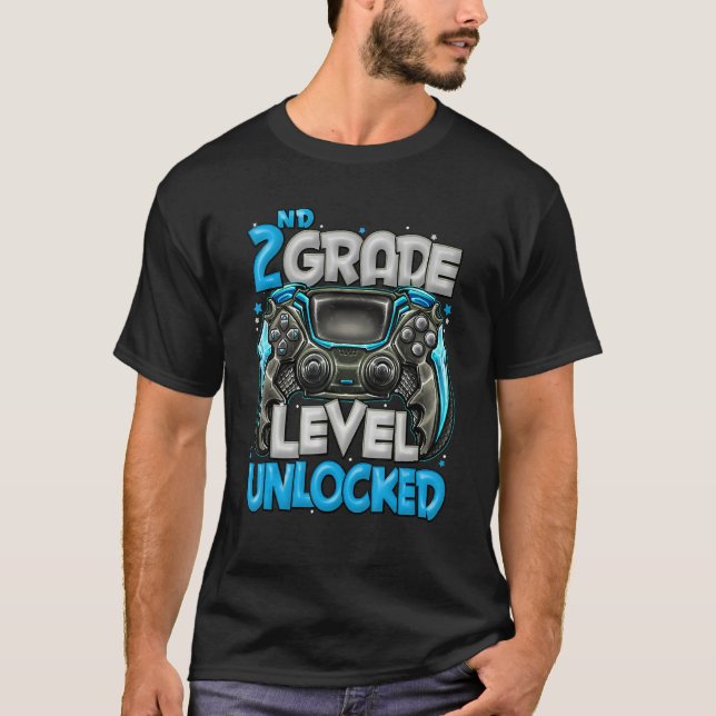 Camiseta 2nd Grade Level Unlocked Game On 2nd Grade Back To (Frente)