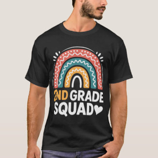 Camiseta 2nd Grade Squad Backo School Second Gradeeacher Gi