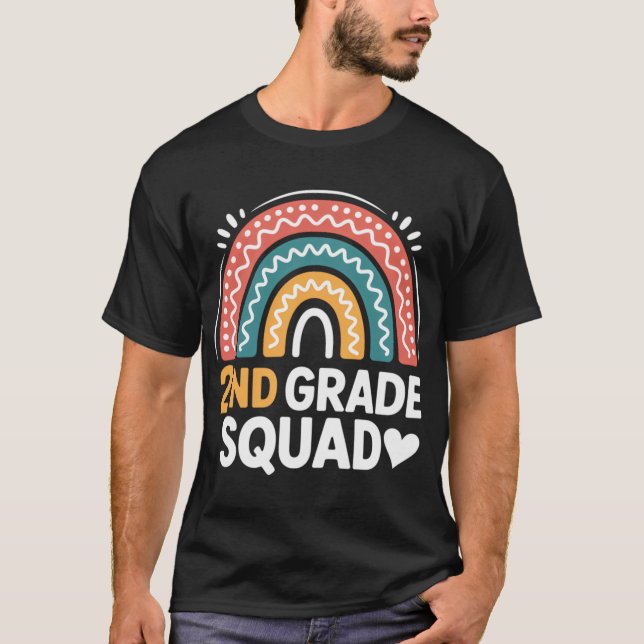 Camiseta 2nd Grade Squad Backo School Second Gradeeacher Gi (Frente)