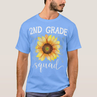 Camiseta 2nd Grade Squad Funny Sunflower Teacher Back To Sc