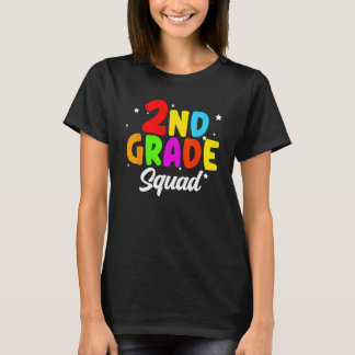 Camiseta 2nd Grade Squad Second Teacher Student Team Back T