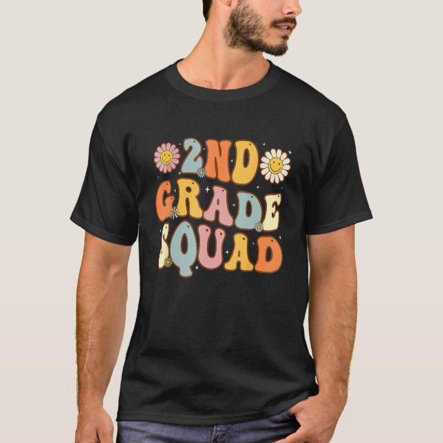 Camiseta 2nd Grade Squad Second Teacher Student Team Back T (Frente)