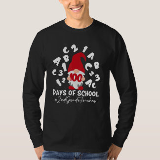 Camiseta 2nd Grade Teacher 100 days of school Happy 100th d