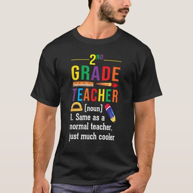 Camiseta 2nd Grade Teacher Definition Meaning Back to Schoo (Frente)