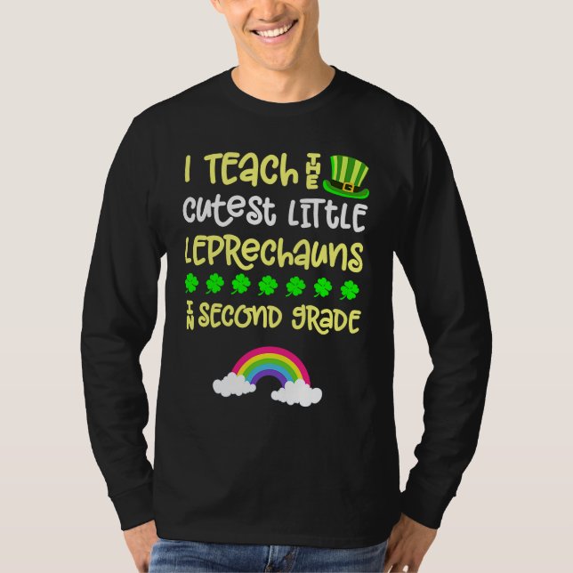 Camiseta 2nd Grade Teacher St Patrick Day Second Rainbow Le (Frente)