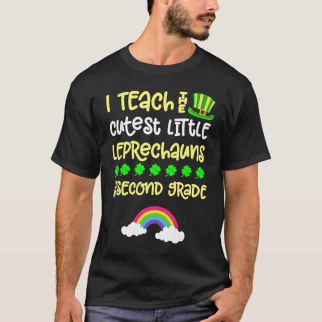 Camiseta 2nd Grade Teacher St Patrick Day Second Rainbow Le (Frente)
