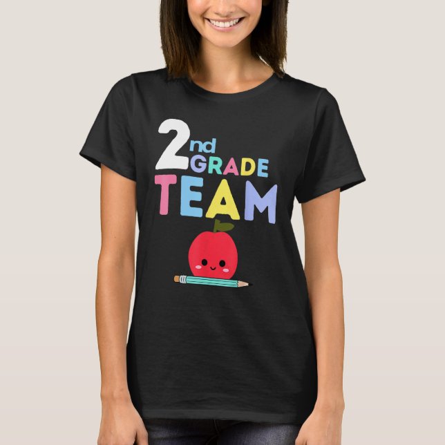 Camiseta 2nd Grade Team  Back To School Teacher Student Kid (Frente)