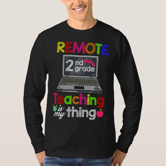 Camiseta 2nd Grade Virtual Teacher Remote Learning (Frente)