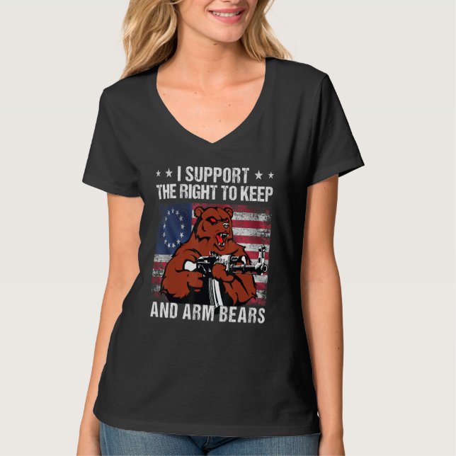 Camiseta 2nd I Support The Right To Keep And Arm Bears (Frente)