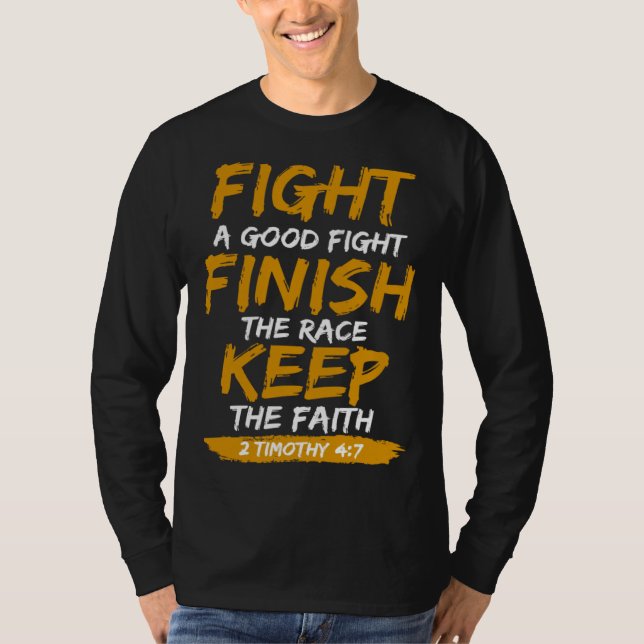 Camiseta 2nd Timothy 4 7 Bible Verse Religious (Frente)