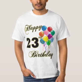 Camiseta 2ó t-shirt feliz do balão do aniversário