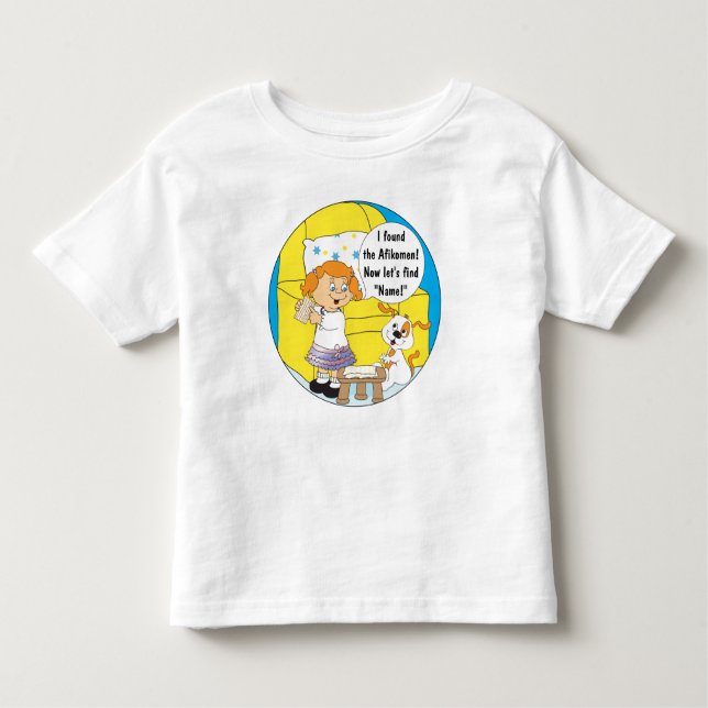 Camiseta 2T-6T da Criança de Passover (garota/cão) (Frente)