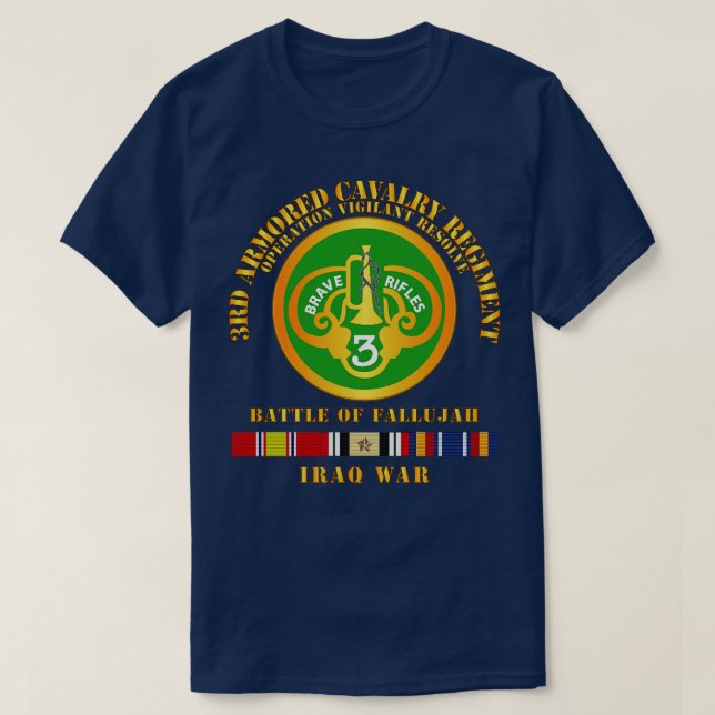 Camiseta 3ª ACR com Iraque Svc Fallujah V1 (Frente do Design)