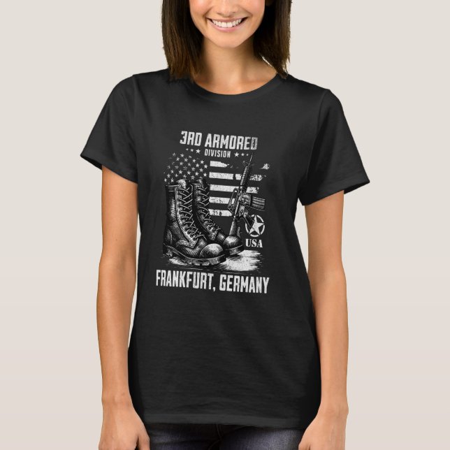Camiseta 3ª Divisão Armada Frankfurt Alemanha Militar Ve (Frente)