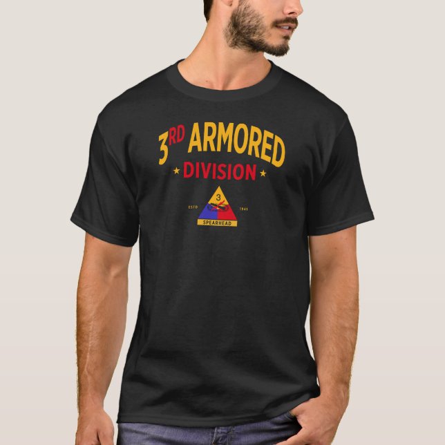 Camiseta 3ª Divisão Armada - Militar dos EUA (Frente)