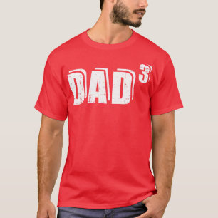 Camiseta 3ª Pai pai de três filhos bebê anunciante