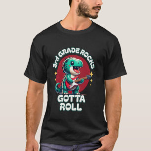 Camiseta 3ª Série é demais. Precisa rolar dinossauro e viol