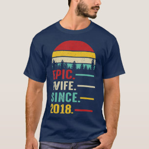 Camiseta 3º aniversário de casamento Presente para sua es