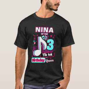 Camiseta 3º Aniversário Musical De Nina Queen