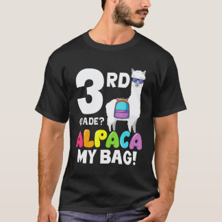 Camiseta 3º ano Alpaca Minha Bolsa Llama Primeiro Dia De Au