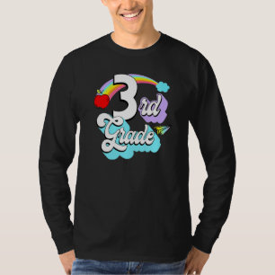 Camiseta 3º ano Arco-íris Volta às Aulas Terceira Série Ens