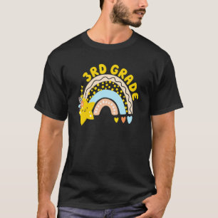 Camiseta 3º ano Boho Arco-íris Professor Aluno Último Dia D