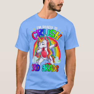 Camiseta 3º ano de Dabbing Unicorn de volta à escola Estou