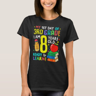 Camiseta 3º Ano De Volta Ao Primeiro Dia De Menina De Escol