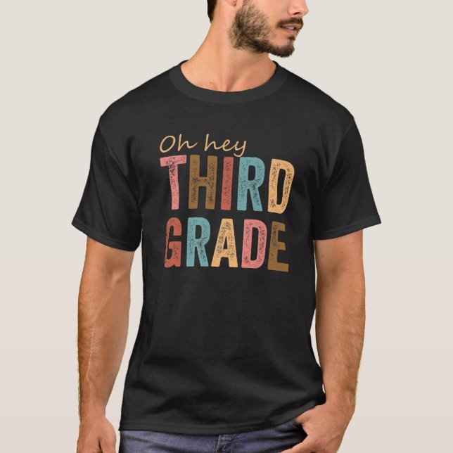 Camiseta 3º Ano De Volta Às Crianças De Escola (Frente)
