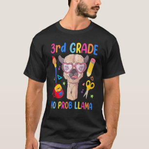 Camiseta 3º ano Llama Sem Problema  Criança Primeiro Dia De