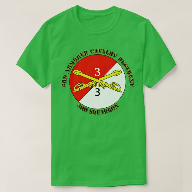 Camiseta 3º esquadrão 3º Regimento de Cavalaria Armada com  (Frente do Design)