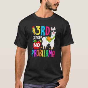 Camiseta 3º Grau Sem Prob Llama Primeiro Dia de Professores