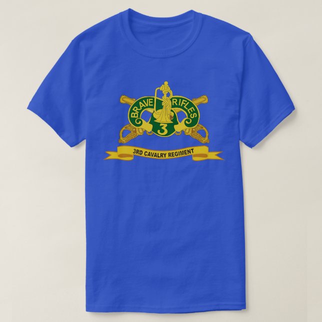 Camiseta 3º Regimento de Cavalaria com Br Ribbon (Frente do Design)